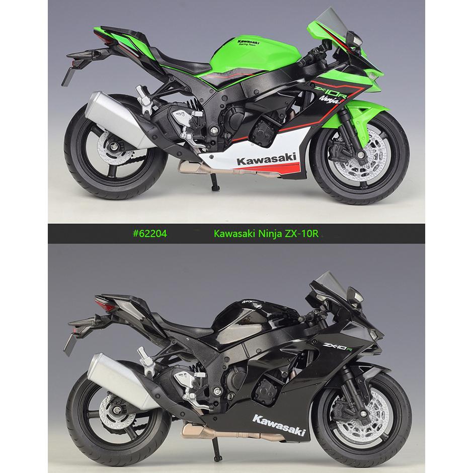 Масштаб 1/12 WELLY 2010 Kawasaki Ninja ZX-10R, модель мотоцикла из сплава, литье под давлением, металлические игрушечные транспортные средства, коллекция высокой имитации, детские подарки
