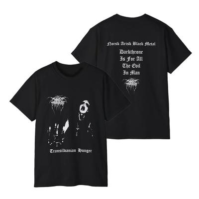 Женская футболка Darkthrone Transilvanian Hunger Винтажная из чистого хлопка Футболка с норвежской блэк-метал группой Большого размера Футболка Футболки