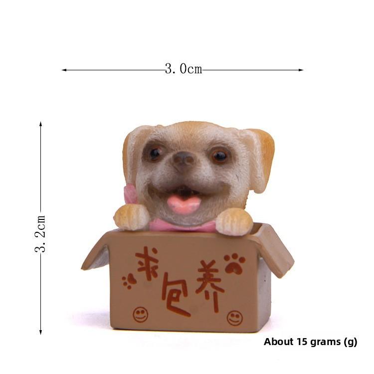Cute Cartoon Box Corgi Husky Shepherd Dog Mini Model For Party Decorations And Gifts