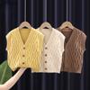 Children's Casual Sweater Autumn Boys and Girls Twist Vest Cardigan