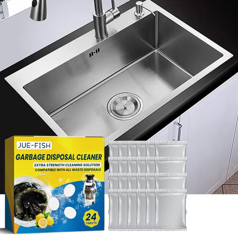 Kitchen Sink Disposal Cleaner 24pcs Extra Strength Cleaning Tablets with Fresh Scent for Residue Removal