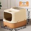 Fully Enclosed Extra Large Cat Litter Box with UV Sterilization and Foldable Drawer Design