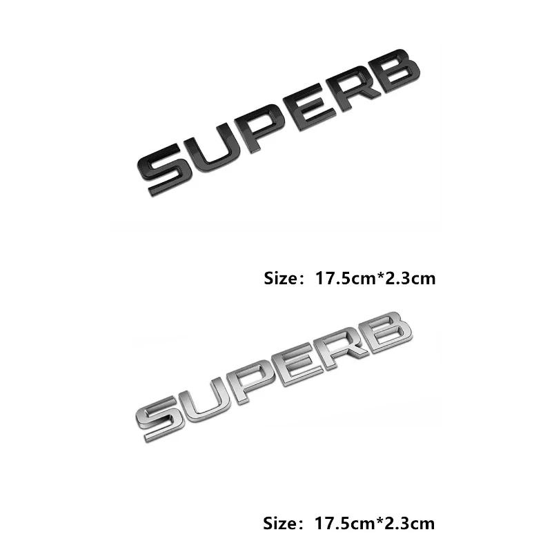 JBIW9 Car Rear Trunk Emblem Stickers Side Badge Accessories for Skoda 4x4 Logo Octavia A7 Tour RS Rapid Kodiaq Superb Kamiq Yeti Karoq