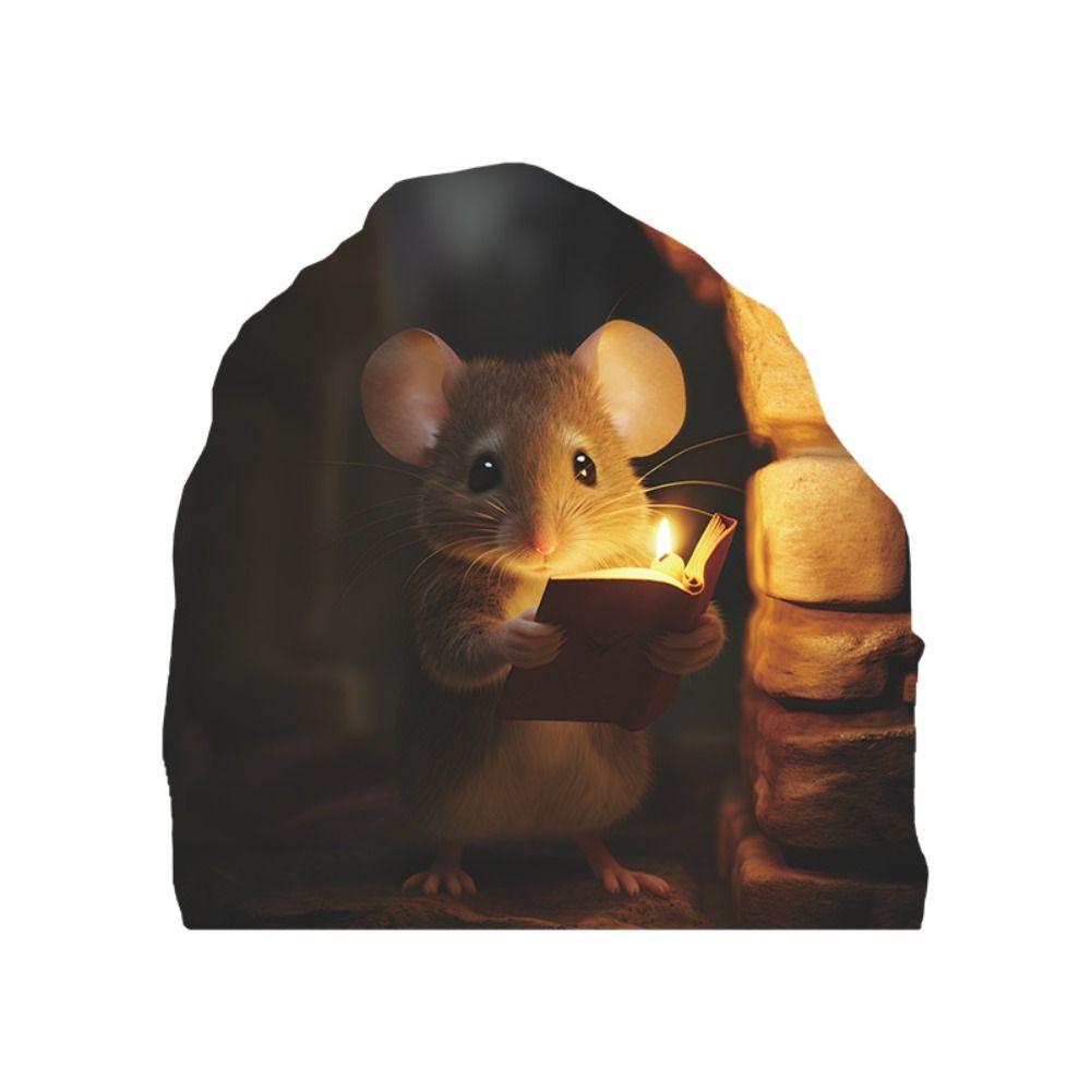 Мини-наклейки на стену в виде мышиной норы, симпатичная 3D-наклейка на стену в виде крысы, креативная маленькая наклейка в виде крысиной норы, вход