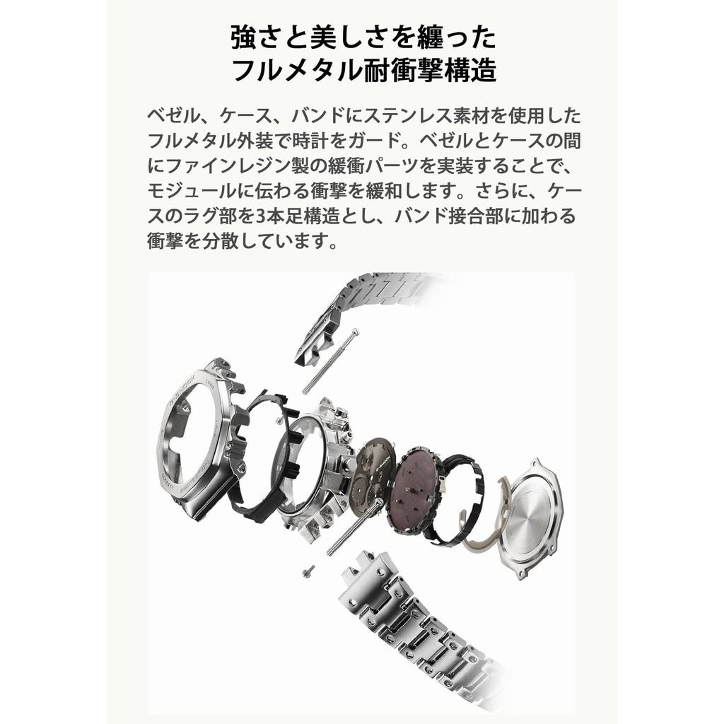 Casio Men's G-Shock Watch Full Metal Chronograph Bluetooth Solar GMC-B2100D-1AJF Silver Japan Model