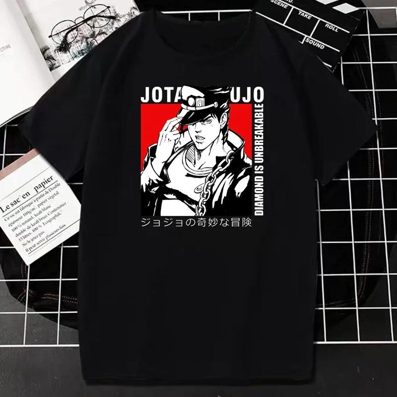 Горячая футболка Jojo Bizarre Adventure Anime для мужчин с крутым принтом Harajuku Japan Manga Streetwear унисекс футболка Camisetas Fshion Tee Top