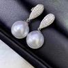 Sterling Pearl Drop Earrings New Fashion Cubic Zirconia Hanging Earrings for Women Temperament Princess Jewelry