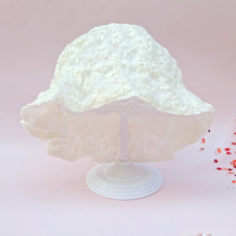 Корейская летняя детская кружевная шляпка с бабочкой - Милая принцесса для фото