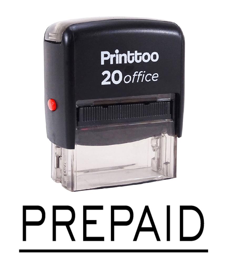 Printtoo Custom Stamp PREPAID Self Inking Rubber Stamp Office