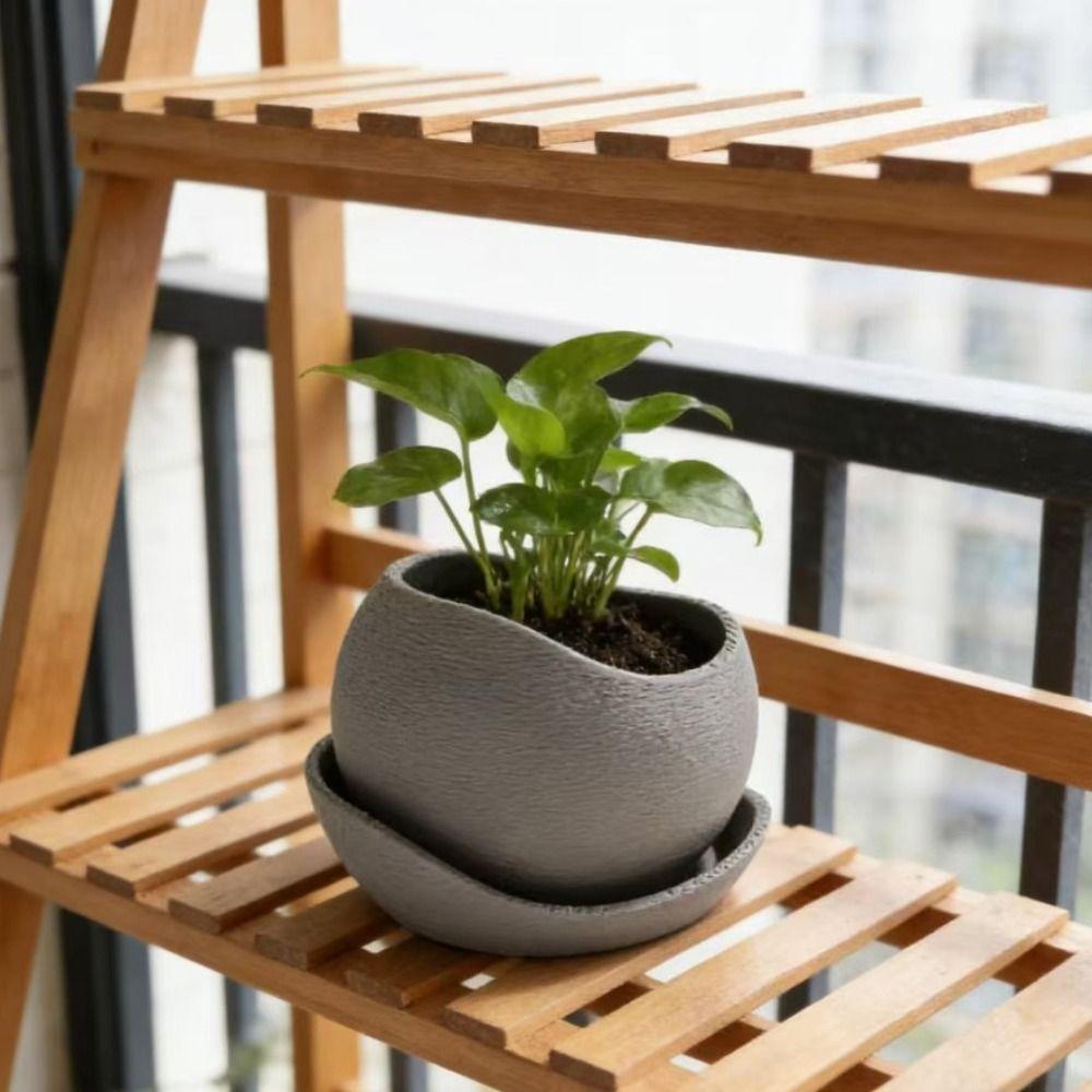 Plastic Irregular Flower Pot Desktop Ornament Plant Container New Flowerpot  Indoor Decor