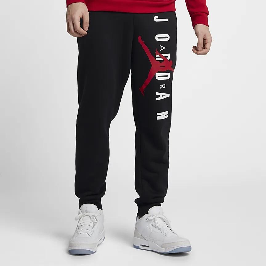 Air Jordan Sports Pants Sweatpants 'Black Red' Men's CD5873-010