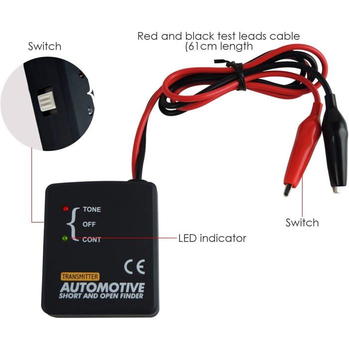 Détecteur de câble EM415PRO - Traqueur de fil / détecteur de court-circuit DC 6-42V