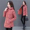 Winter Women's New Women's Cotton-padded Jacket Mid-length Slim and Thick Hooded Cotton Jacket