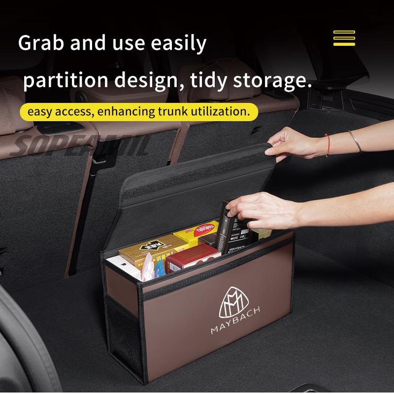Maybach S Class GLS480 GLS600 S400 S450 S480 S500 S560 S580 S600 S650 S680 Car Trunk Storage Box Foldable Stowing Tidying Bag