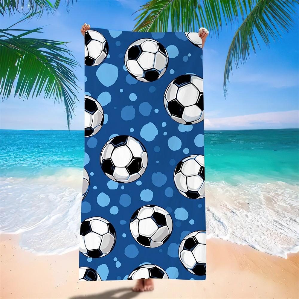 Water-Absorbing Portable Adult Football Beach Towel European, American And South American Bath Towel Digital Printing Factory