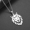 Street Trend Hip-hop Lion Head Domineering Jewelry Pendant Necklace