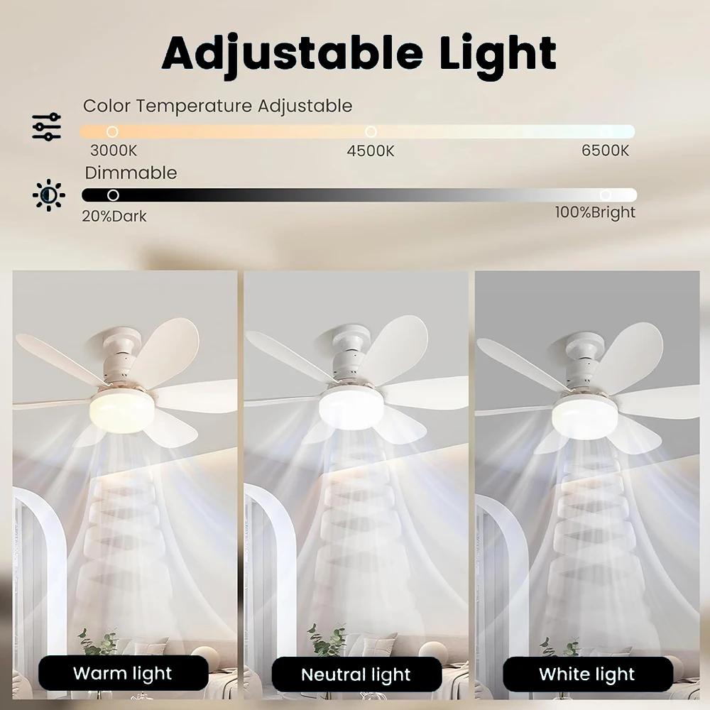 Современный потолочный вентилятор с подсветкой, диммируемый вентилятор и подсветка в одном, потолочные вентиляторы с лампочками и пультом управления для внутреннего декора