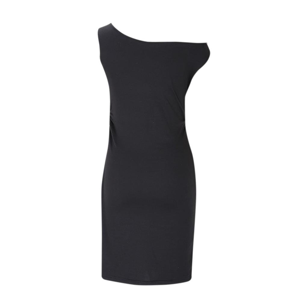 Женское модное сексуальное однотонное платье без бретелек с плиссировкой на талии, без рукавов, облегающее бедра