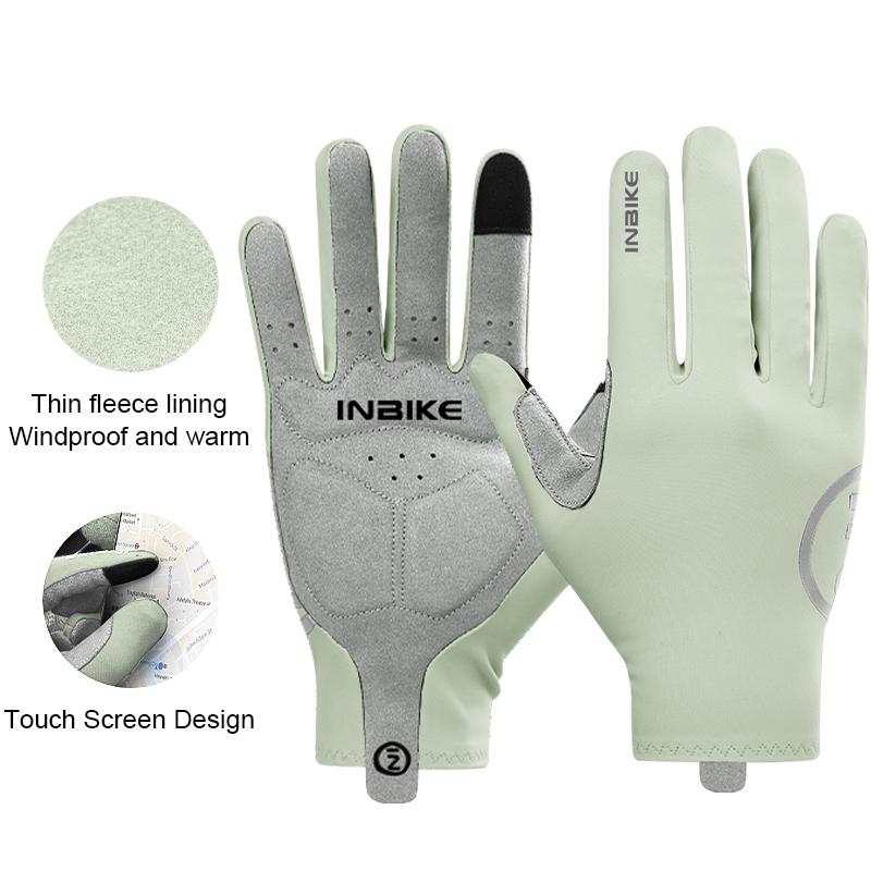 INBIKE Autumn Winter Thermal Bicycle Gloves Touch Screen Men Women MTB Road BikeGloves Sports Fitness Outdoor Cycling Gloves