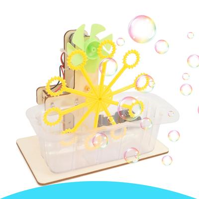 STEM Игрушки Сделай сам Машина для мыльных пузырей Сборная модель Наборы материалов Студенческие Образовательные Научные Эксперименты Технологические Игрушки для Детей