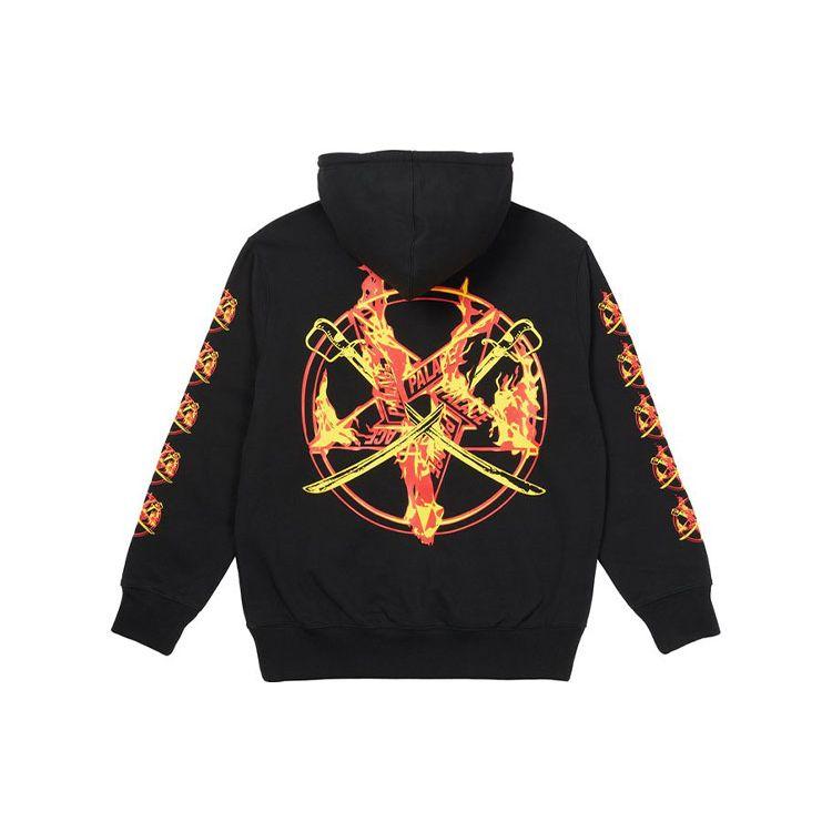 Palace Flamed Hood Black Unisex Tops P21HD014