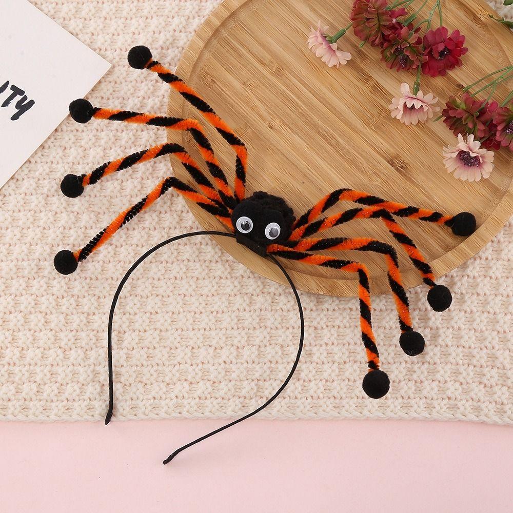 Plush Spider Halloween Headband Headwear Halloween Party Decorations Men
