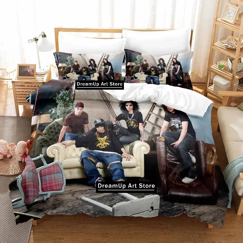 Band Tokio Hotel Bedding Set Quilt Cover Bed Cover with Pillowcase Twin Single Queen King Size Boys Adult Home Textile
