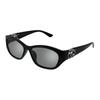 Gucci Оригинальные овальные солнцезащитные очки Унисекс Черные GG1826SK004