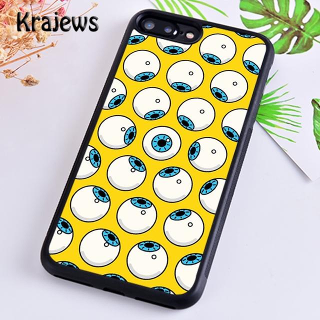 Чехол для телефона Krajews сумасшедший узор глазного яблока для iPhone 14 5 6s 7 8 plus X XR XS 11 12 13 pro max Samsung Galaxy S21 S22 ultra