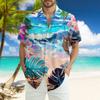 Men's Fashion Loose Hawaiian Printed Short Sleeve Beach Shirt