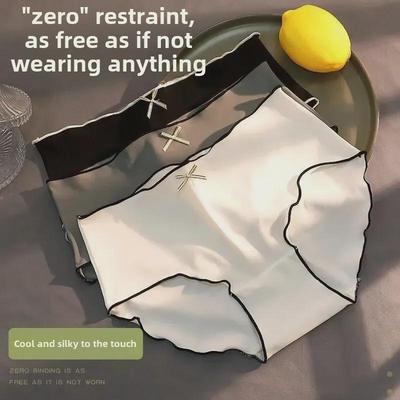 Женское сексуальное хлопковое дышащее бесшовное утягивающее нижнее белье с треугольными чашечками и средней посадкой