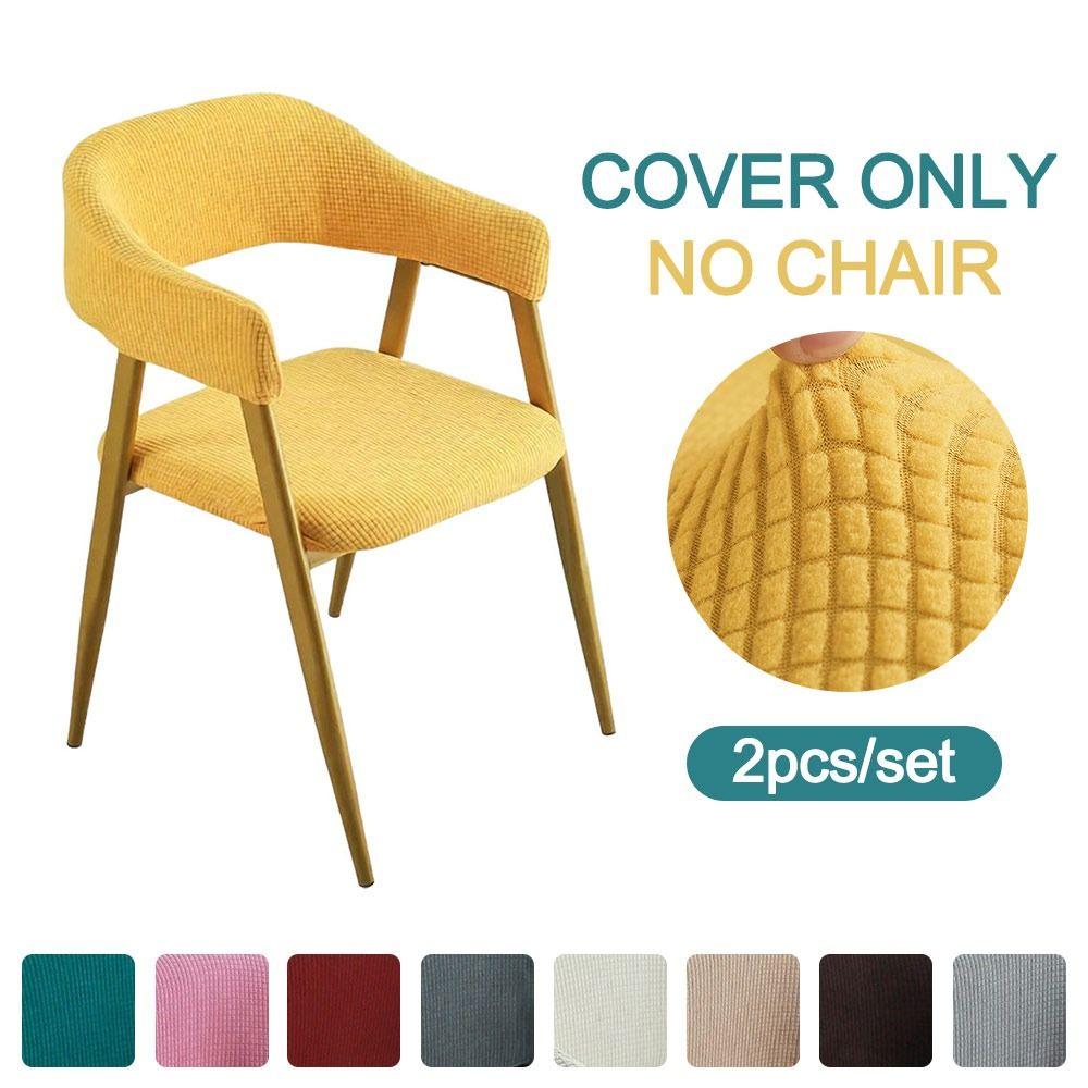 Stretch Fabric Armchair Slipcover Thickened Texture Dining Chair Cover Dining Room