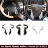 For Toyota Alphard Vellfire 30 series 2016- ABS black Steering Wheel Button control Cover Sticker Interior Accessories