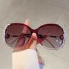 Luxury Brand Non-Polarized Sunglasses Women Sunglasses Protection Fashion Sunglasses with Rhinestone Sun Glasses Female Glass