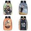 Fashionable Karasuno High School Backpack With Anime Haikyuu Print And Easy-clean Fabric