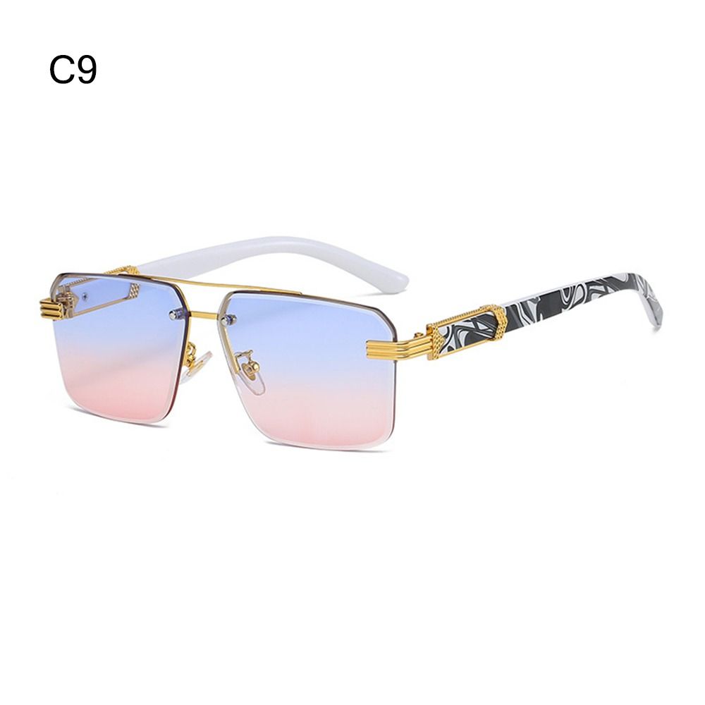 Fashion Square Rimless Sunglasses Men Women Luxury Frameless Sun Glasses Gradient Shades UV400 Cutting Lenses Eyeglasses
