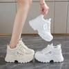 Daddy Shoes Women's 2025 New Autumn Mesh Breathable Thin Inner White Shoes Platform Sports Shoes Popular Women's Shoes