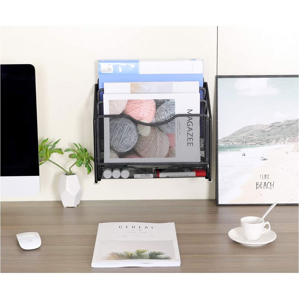 Настольная стойка для хранения Стойка для файлов Многофункциональная настенная стойка для документов Лоток для документов Стойка для файлов формата А4 Настольная полка Держатель полки