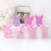 Easter Flat Relief Flower Rabbit Candle Silicone Mold DIY Bunny Soap Crystal Making Tool Animal Ice Tray Craft Home Decor