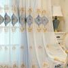 Шторы двухслойные вышитые шторы для спальни, дома, затемняющие шторы для гостиной с карнизом из пряжи