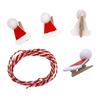 Clothes Pegs - Wood - Decorative - Santa Hat - Advent Calendar
