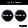 2Pcs Car Cup Coaster Non-slip Shockproof Water Cup Mats For Mercedes Benz AMG GLC W203 W206 W220 W205 W211 W212 W201 W210 GLE II2