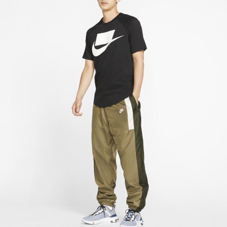 Nike NSW Large Logo Sportswear Cotton Short Sleeve T-Shirt Men Tops Black White BV7596-011