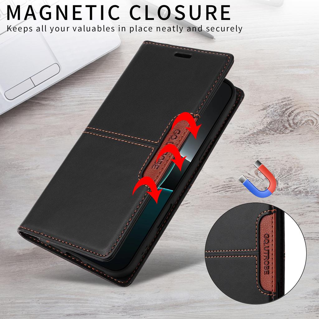 Роскошный кожаный чехол для Xiaomi Flip Folio RFID Blocking Wallet Kickstand Защитный чехол-кобура для Redmi Note14 Redmi12C Xiaomi 14T 11T 12T Poco X7