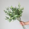 Искусственный эвкалипт с длинным стеблем, 3 ветки, с листьями-монетами, для домашнего декора и цветочных композиций