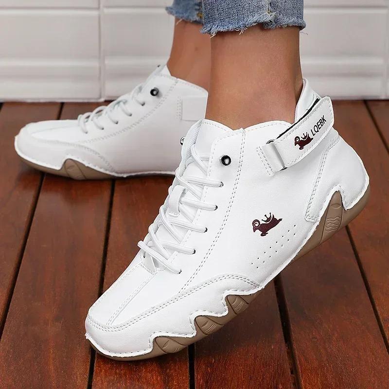 Женская дорожная обувь Модная уличная ретро Прочная Водонепроницаемая на мягкой подошве Шнуровка Обувь Высокого качества Противоскользящие Походные ботинки
