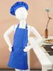 Детский комплект фартуков с шляпой шеф-повара для мальчиков и девочек, детский кухонный нагрудник, фартуки для кухни, выпечки, тренировочная одежда, костюм