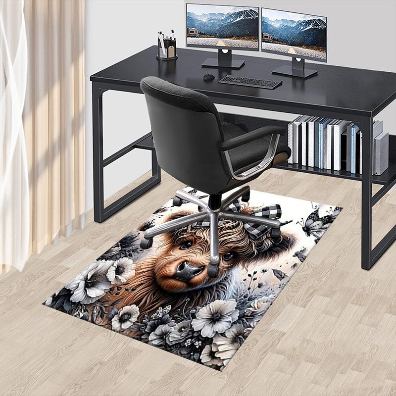 1PC cow butterfly Extra Large Non Slip Floor carpet, Office, family, bedroom Large Area Rug Indoor Rugs, Vibrant Colors