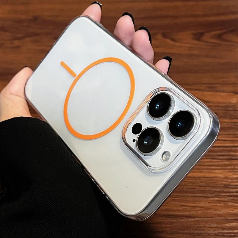 Ультратонкий прозрачный магнитный чехол HD для iPhone 16/15/14 Plus/13/12 Pro Max | Беспроводная зарядка MagSafe и противоударный защитный чехол