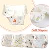 For 17-22inch Doll Adjustable Reusable Diaper Pants Convenient Diapers Diaper Washable Baby Lea K6R6